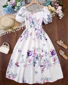 White Floral Dress