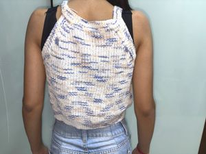 Cropped Knit Tank Top