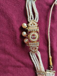 Pearl Necklace, Earings, Bracelet