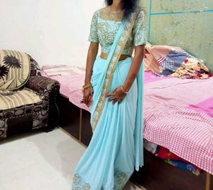 Elegant Embroidered Ready To Wear Saree