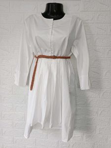 Imported White Shirt Dress