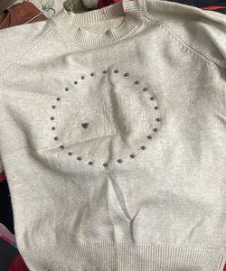 Stylish Beige Knit Sweater