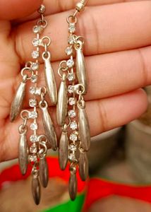 Sparkling Teal Drop Earrings