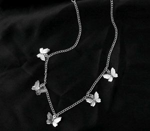 Silver Butterfly Chain Necklace