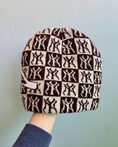 UNISEX Hip Hop Brown Patterned Beanie