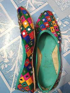 Embroidered Colorful Jutti Flats