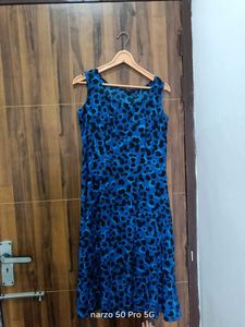 Blue Animal Print Dress