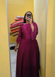 wine check off shoulder gown (Freebie Included)