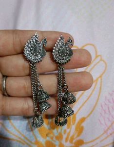 Peacock Jhumka Earrings