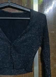 Sparkling Black Cardigan
