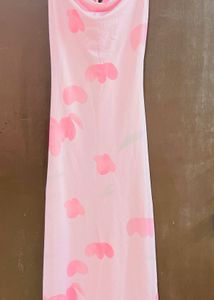 Newme light pink bodycon maxi dress