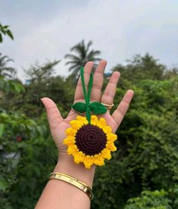 Crochet Sunflower Charm