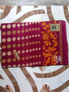 Elegant Maroon Saree