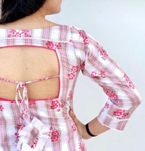 Brand New Beautiful Cotton Kurti With Back Design