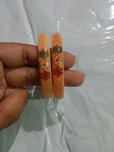 Vintage Floral Bangles - Set of 2
