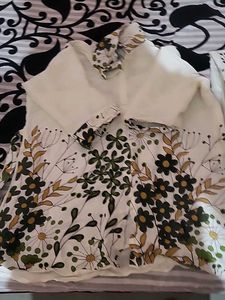 Floral Printed Kurta Set XXL one time used