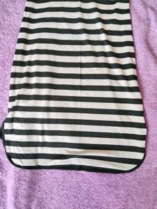 Black White Striped Dress