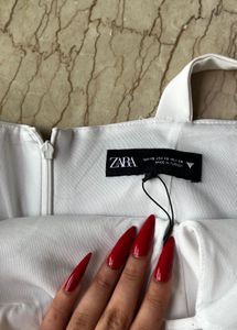 White Mini Zara Dress