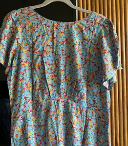 Floral Print Dress with Pocket