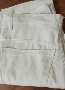 White Pant Cotton Mix Stretchable