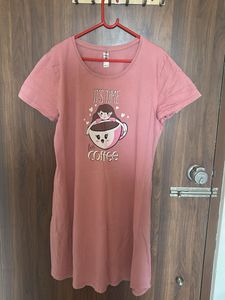 Cute Coffee Time T-Shirt Dress