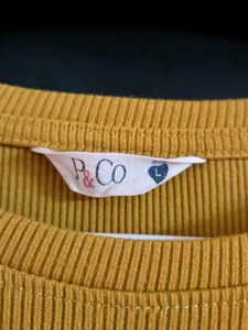 Mustard Ruffle Sleeve Dress