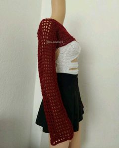 Crochet Maroon Bolero
