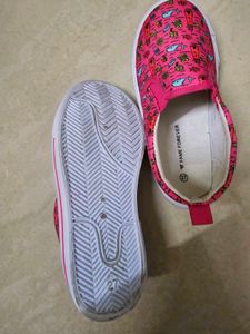 Pink Nautical Print Slip-On Shoes