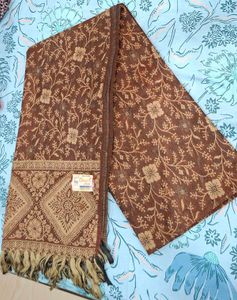 winter Floral Brown Scarf