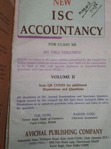 New ISC Accountancy Class XII Book