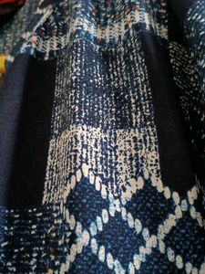 Blue Patterned Tunic Top