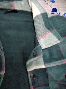 plaid fleece shirt jacket