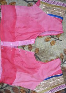Pink Readymade Saree Blouse
