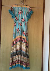 Boho Floral Print Maxi Dress
