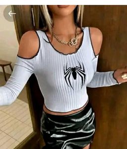 Spider Graphic Crop Top