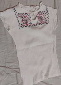 Embroidered White Top(UNUSED)