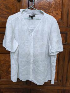 Elegant White Button-Down Top