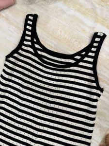 Striped Black And White Dress