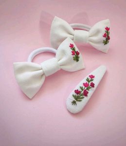 Floral Embroidered Hair Accessories