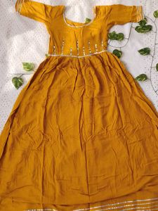 Elegant Mustard Ethnic Dress