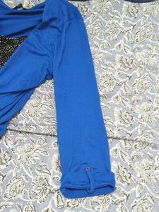 Blue shrug top