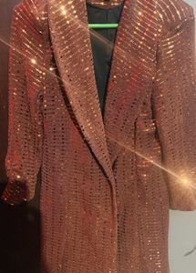 Brown Sequin Blazer