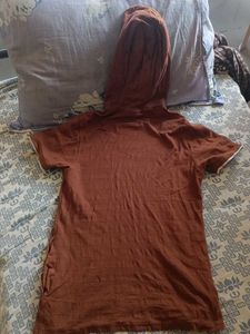 Brown T-Shirt with Hood