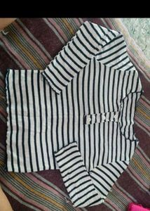 Black And White Striped Top