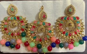 Colorful Chandbali Earrings