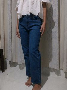Blue Straight Leg Jeans