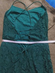 Green Lace Midi Dress