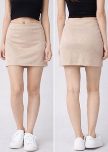 Champagne Beige Shimmery Mini Skirt | Party Wear |