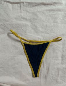 Navy & Gold Thong