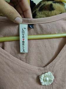 Blush Floral Button Top